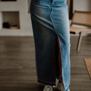 Very Long Jeans Skirt