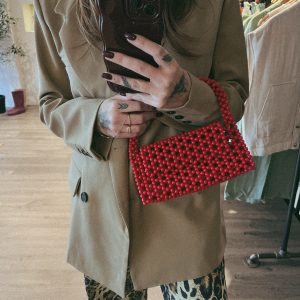 Coral red bag