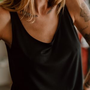 Black tank top