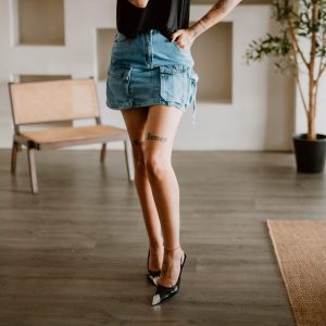 Cargo mini skirt